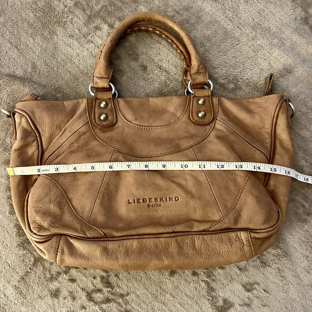 Liebeskind gorgeous quality Soft Taupe Brown Leather Satchel - Picture 9 of 12